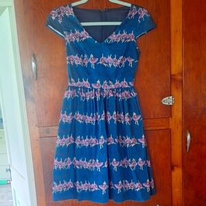 Mod cloth fit and flare ballerina dress